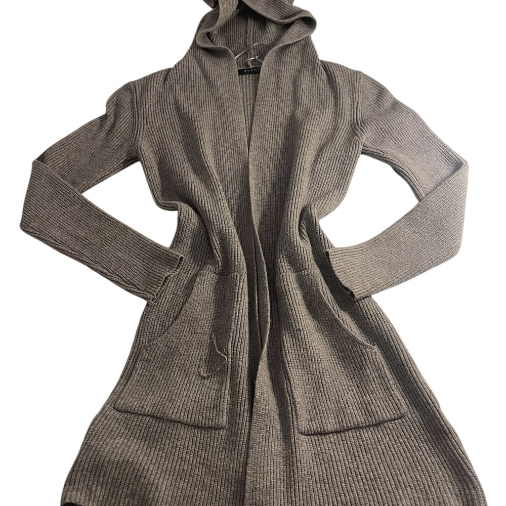 Gray Hooded Women's Sweater